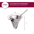 thumbnail image 3 of GOBEL Fine Mesh Strainer – 8" Diameter – Stainless Steel – Reinforced Frame with Hook, 3 of 4