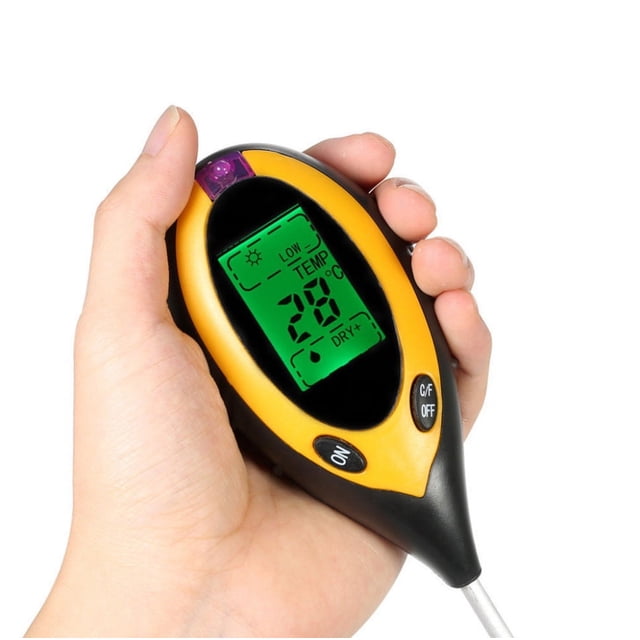 Medidor de suelo multifunción PH Temperatura del suelo Higrómetro PH Medidor de pH del suelo cuatro en uno ligero