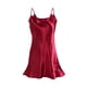 thumbnail image 2 of Vestido de falde tirantes básicos con dobladillo de hode loto de satén de talgrande pamujer borgoXL, 2 of 6