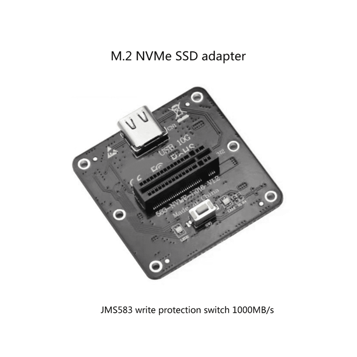 Adaptateur de boîtier SSD M.2 NVMe, sans outil, USB C 3.1, Thunderbolt 3, 10  Go, NGFF, SMiPCIe M-Key pour 2230, 2242, 2260, protocole touristique -  AliExpress