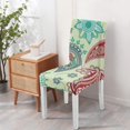 thumbnail image 4 of Exotic and Artistic Paisley Bohemian Dining Chair Covers 4 Pack with Vintage Floral Ethnic Retro Colorful Pattern Washable Polyester Stretch Slipcovers Removable Protector for Classic Home, 4 of 7