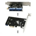 thumbnail image 2 of 2X PCI Express USB 3.0 19 Pin Expansion Card PCIE 1X to 2 Ports USB 3 19 Pin Adapter Internal USB3 20Pin Hub Header, 2 of 6