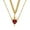 A, variant on Heart and Sword Couples Necklace Gold Stainless Steel Red Heart Zirconia Chain Trendy Matching Sword Through Heart Necklace Set Romantic Necklaces for friend Couple