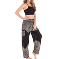 thumbnail image 6 of IROINNID Women's Pants Relaxed Print Fashion Casual Hippy Harem High Waist Trousers Beach Pants Legging, 6 of 9