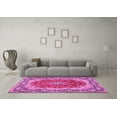 thumbnail image 3 of Ahgly Company Indoor Round Medallion Pink Traditional Area Rugs, 6' Round, 3 of 4