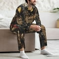 thumbnail image 7 of Salouo Bald Eagle Soldier Print Button-Front Long Sleeve Pajama Set for Men, Soft 2Pjs Men's Long Sleeve Sleepwear-X-Large, 7 of 7