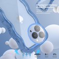 thumbnail image 3 of for iPhone 13 Pro Max Case, Cute Curly Wave Frame Shape with Plating Edge, Camera Lens Cover & Soft TPU Silicone Heavy Duty Shockproof Protection Clear Phone case for iPhone 13 Pro Max, Blue, 3 of 16