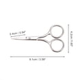 thumbnail image 2 of Unique Bargains 1 Pc Women Sharped Edged Scissors Facial Hair Scissors For Bedroom Stainless Steel Silver Tone, 2 of 4