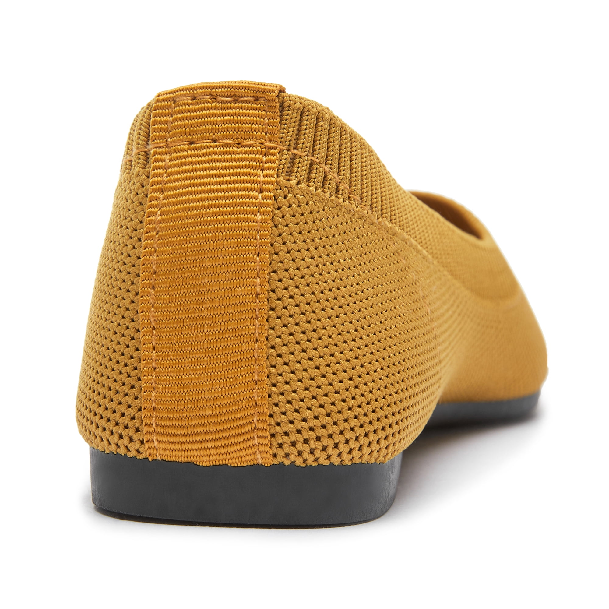 AOMAIS Women's Ballet Flats Pointed Toe Flats Mesh Slip On Shoes Fashion Lady shoes Classic Loafer Flats(Yellow,US11)