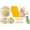 Winnie the Pooh Birthday Baby Shower Party Supplies Set for 16 includes Dessert Plates Lunch Plates Table Cover Napkins