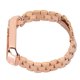thumbnail image 5 of Correa de muñeca para reloj inteligente, antipérdida de acero inoxidable con hebilla plegable de doble cierre para Mi Band 6, oro rosa, 5 of 10