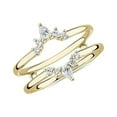 thumbnail image 1 of 0,20 Ct P.t. Rond Naturel Diamond Dernier Design Alliance Éternité pour Femmes en Or Jaune Massif 18K Taille 8, 1 of 7