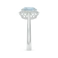 thumbnail image 3 of Angara Natural 2.3 Ct. Aquamarine with Diamond Halo Ring in 14K White Gold for Women (Ring Size: 3), 3 of 9