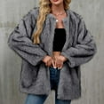 thumbnail image 3 of HTNBO Women's Fashion Faux Fur Coat Winter Fluffy Jacket Casual Shaggy Parka Overcoat Thick Coats Outerwear, 3 of 8