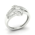 thumbnail image 2 of Cocktail Diamond Ring For Women Bypass Row Ring 1.9 Ct Diamond 14K White Gold Over, 2 of 2