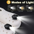 thumbnail image 2 of Slabao Headlights，Rechargeable Light for Shoes，Light up 30ft ,Long Lasting Flashlight for Clogs with IPX5 Waterproof for Kids Adults Deco for Camping Outdoor-2pcs/Pack, 2 of 7