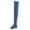 Blue, variant on YDN Women Classic Lace Up Thigh High Chunky Low Heel Dress Flat Long Booties Round Closed Toe Over The Knee Boots Casual Winter Shoes Size 7 Black