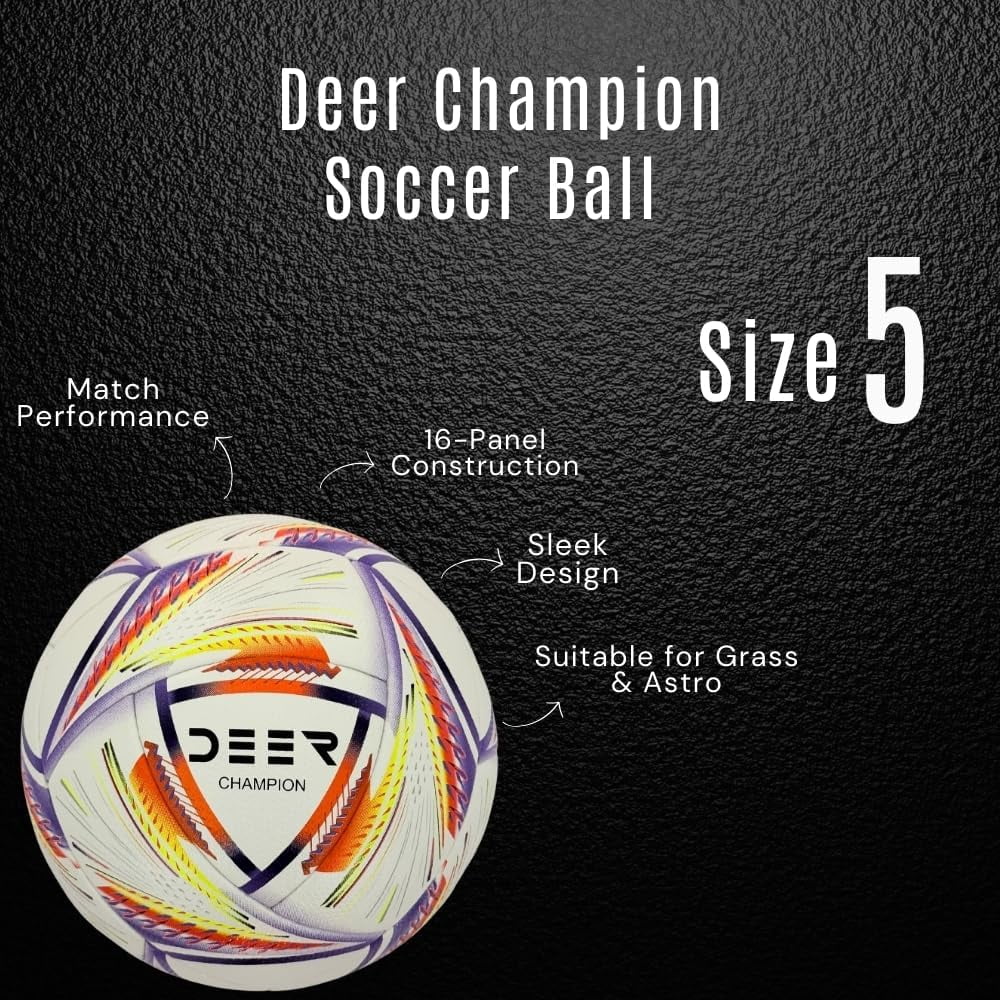 Deer Champion Soccer Ball (Purple Blue)