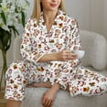 thumbnail image 6 of Haiem Christmas Santa Cartoon Snowman Pattern Women’s Long-sleeve Sleepwear,Sleepwear Set,2-piece Loungewear Set,Soft PJs Comfy Nightwear with Pockets-XX-Large, 6 of 7