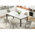 thumbnail image 1 of Industrial Dining Table for 6-8 – Large Rectangular Wooden Kitchen Table with Sturdy Metal Legs, Rounded Corners – Multi-Purpose Computer Desk – Rustic Grey, 1.8m x 0.9m, 1 of 7