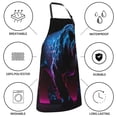 thumbnail image 5 of Kdxio Futuristic Purple Panther Apron with Pockets Adjustable Kitchen Aprons for Men Women Waterproof Aprons for Cooking,Drawing,Crafting, Baking Household Cleaning, 5 of 5