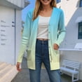 thumbnail image 2 of GEWSEY Cardigan Sweaters for Women Lightweight Open Front Long Sleeve Cardigan with Pocketes Fall Trendy Gradient Clothes (Light Blue, XL), 2 of 8