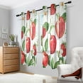 thumbnail image 2 of Yayeee Window Curtains Light Filtering 63"x52" Grommet Panel Pair Home Living Room Decor, Apple Pattern, 2 of 7