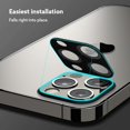 thumbnail image 2 of IBAOLE Protecteur d'Objectif Compatible avec iPhone 12 Pro Max Protecteur d'Objectif de Caméra Lot de 2 (2020) - Noir, 2 of 6