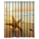 thumbnail image 1 of Cortina de Ducha ABPHQTO Atardecer en la Playa con Estrellas de Mar 150x180 cm, 1 of 1
