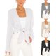 thumbnail image 2 of Women\'s Tie Open Front Shrugs Long Sleeve Boleros Knotted Lightweight Ribbed Knit Cardigan Sweaters Short Shawl Tops apricot XXL, 2 of 2