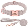 thumbnail image 3 of Didog Tweed Personalized Dog Collar & Leash set with Custom Name Engraved Adjustable, 3 of 6