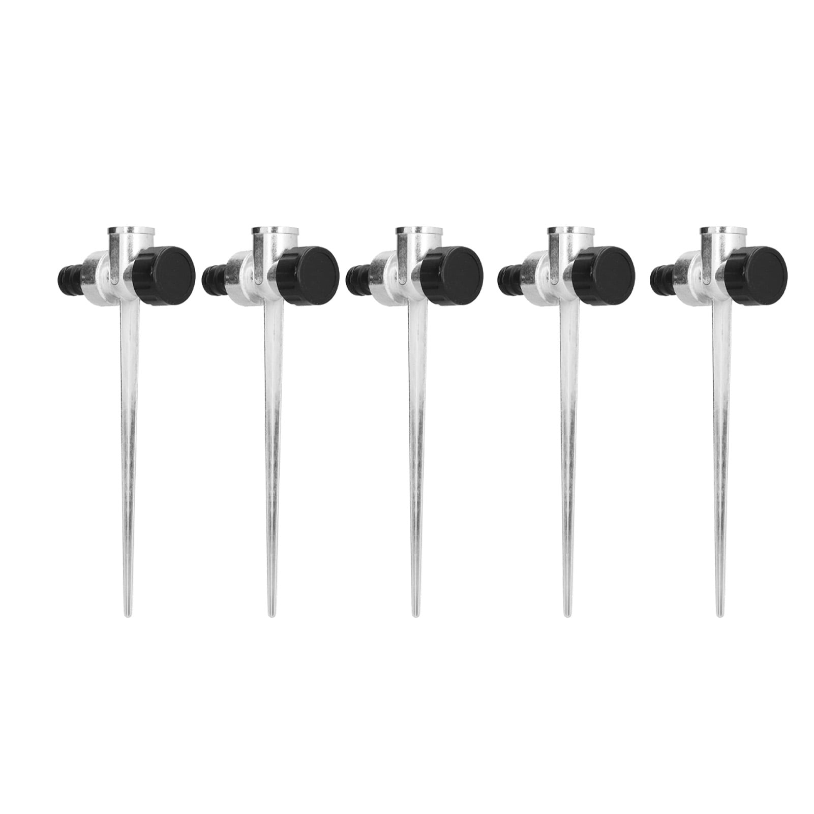 Yajisi Lawn Sprinkler Spike Base 5-Pack, 1/2 Inch Female Thread Metal Connector for Garden Yard Grass Irrigation, Durable Watering Tool (7.7 inches / 19.5 cm)