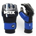 thumbnail image 4 of MMA Gloves for Grappling Sparring, with Open Ventilated Palm, Martial Arts Mitts Suitable for Men Women, Sports Training, Muay Thai, Punching Bag Gloves and Kickboxing|Black Blue L/XL, 4 of 5