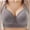 A_ Gray, variant on Cervical Cancer Awareness Bra for Older Women for Sagging Breast No Underwire Lace Gather Bras Comfort Front Pleated T Shirt Bralette White XXL