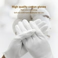thumbnail image 3 of White Cotton Gloves, 6 Pairs 9.4'' Extra Large Size 12 Pcs Gloves, 3 of 8