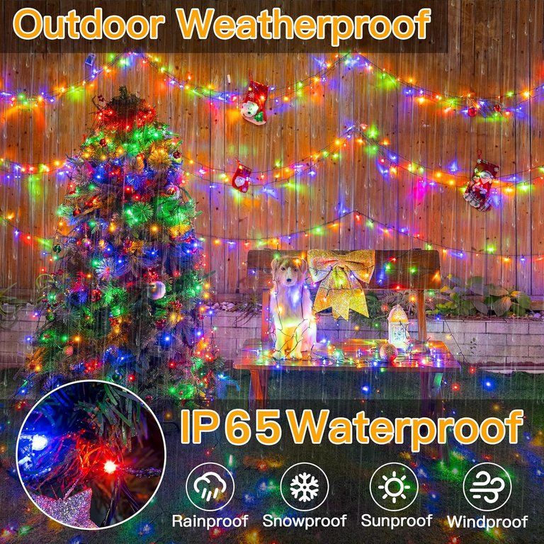 Colorful LED Stars USB Rechargeable 12V Modern Christmas Ornament Lights  Outdoor Waterproof Christmas Decor for Party Garden – Dazuma