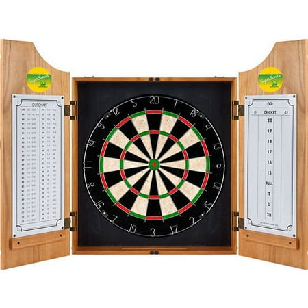 Seattle SuperSonics NBA Hardwood Classics Dart Cabinet Set with Darts and Board - Green, Yellow, White