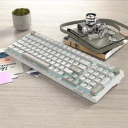 AJAZZ AK992 Wired Mechanical Keyboard Gasket Construction Colorblocked Keycaps Monochrome Backlight 99 Keys