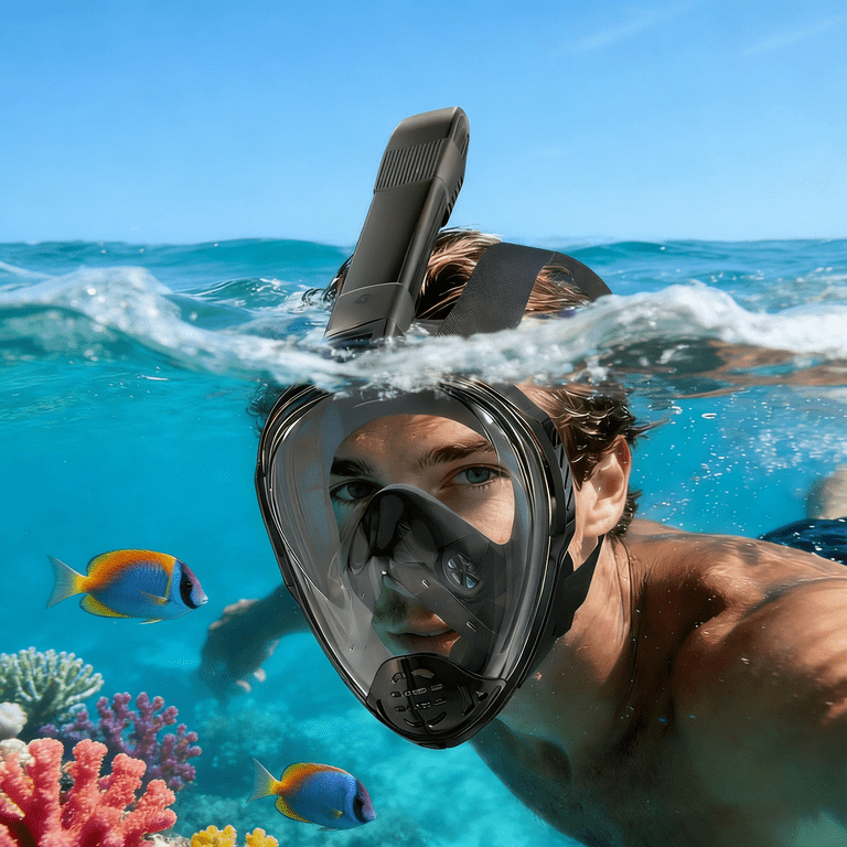 Absoke Full Face Snorkel Mask with Camera Mount photo 2