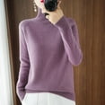 thumbnail image 2 of Wdgfv Ladies' Warm Cable Knit Turtleneck Pullover Sweater Elegant Women Stand Collar Pullover Knitted Sweater Soft Winter Warm Long Sleeve Top Comfortable, 2 of 8