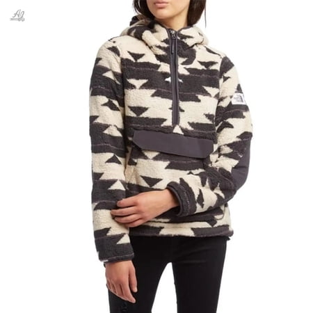 The North Face Jacket Womens Campshire Sherpa Fleece 1/4 Zip Pullover Hoodie