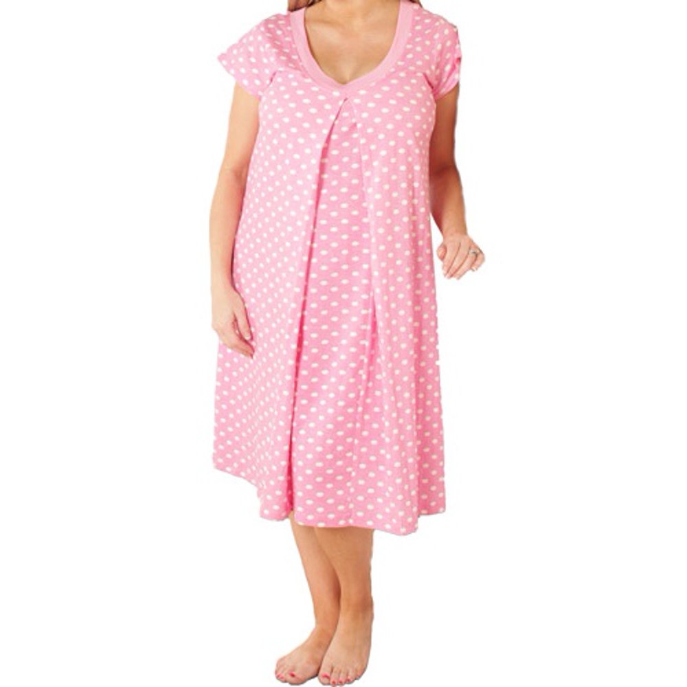 Baby Be Mine Maternity Nursing Nightgown with Romper