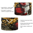 thumbnail image 3 of Round Toy Storage Basket Foldable Storage Basket for Home Decor Laundry Basket20" x 14" Red Cat and Sunflowers, 3 of 6