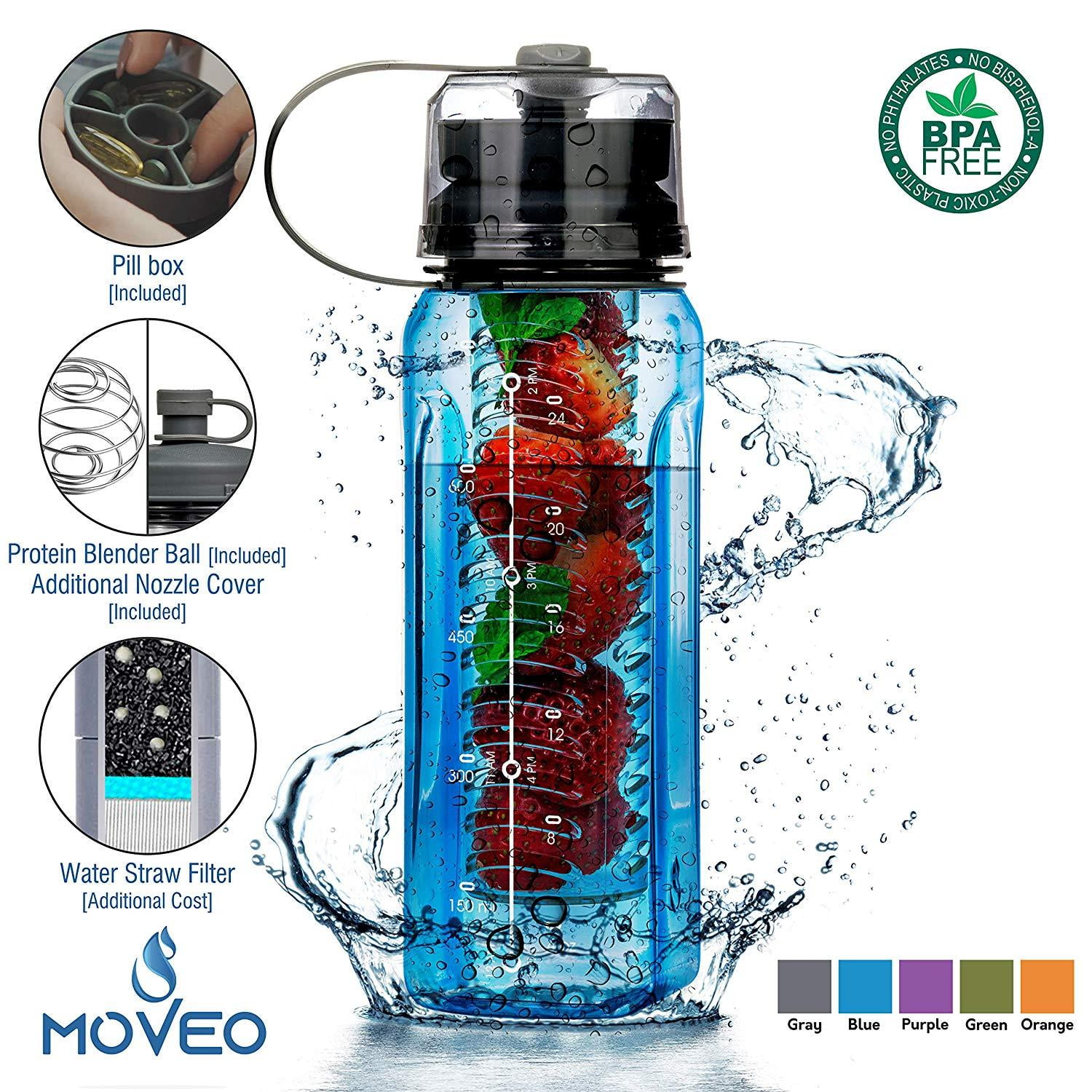 Water Bottle ALL-IN-ONE - Fruit Infuser - Blender Bottle - Water