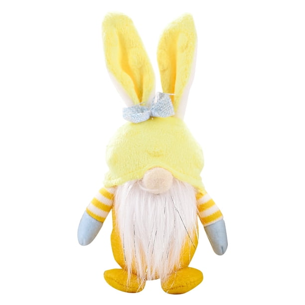Decoraciones de Pascua para el Hogar, Conejo de Pascua Gnomos Ornamentos para la Decoración de la Mesa, Muñeca sin Rostro de 17 cm Conejo Gnomos de Pascua, Decoración de Vacaciones de Primavera