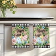 thumbnail image 7 of Easter Kitchen Towels Set of 4, Spring Colorful Eggs Flower Leaf Wood Grain Plaid Absorbent Dish Towels for Kitchen, Microfiber Hand Towel, Quick Drying Tea Towel for Cleaning Decorative Dishcloths, 7 of 7