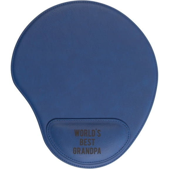 Pavilion - World's Best Grandpa Blue Cushioned Wrist Support Mouse Pad