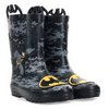 WESTERN CHIEF Kids Waterproof Warm Faux Fur Lined Rubber Rain Boots In Batman 7/8