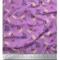 thumbnail image 1 of Soimoi polyester Crepe Fabric Text,Floral & Eiffel Tower Architectural Printed Fabric 1 Yard 42 Inch Wide, 1 of 3