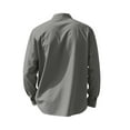 thumbnail image 4 of Chiccall Mens Button Down Shirts Solid 3/4 Sleeve Summer Casual Shirt Tops GrayS, 4 of 7